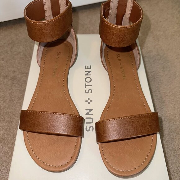 Sun Stone Brown Sandals Size 6 - Picture 2 of 2